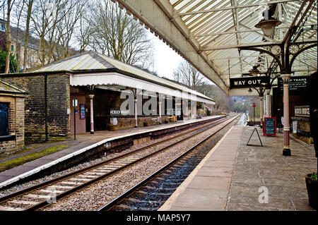 Hebden Bridge stazione ferroviaria, Hebden Bridge, Calderdale Foto Stock