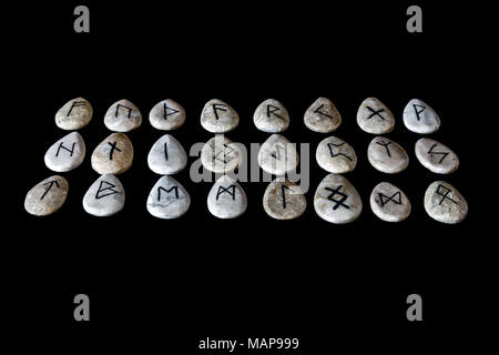 Le Rune di The Elder Futhark Foto Stock