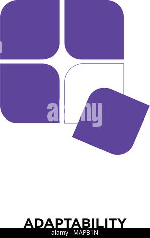 Icona di adattabilità isolati su sfondo bianco per il web, mobili e progettazione di app Illustrazione Vettoriale