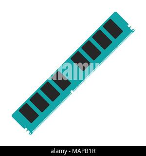 Icona di RAM. Appartamento illustrazione vettoriale su sfondo bianco. Illustrazione Vettoriale