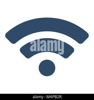 L'icona Wifi. Appartamento illustrazione vettoriale su sfondo bianco. Illustrazione Vettoriale