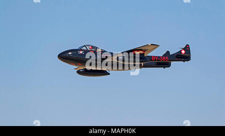 Jet Havilland DH-115 Vampire motore unico fighter Foto Stock