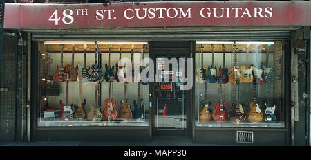 La 48th Street Custom Guitar Shop in New York, America Foto Stock