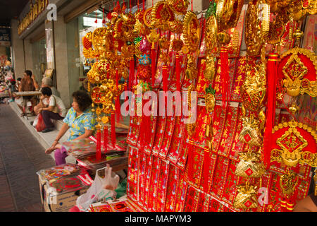 Anno Nuovo Cinese portafortuna, China Town, Bangkok, Thailandia, Sud-est asiatico, in Asia Foto Stock