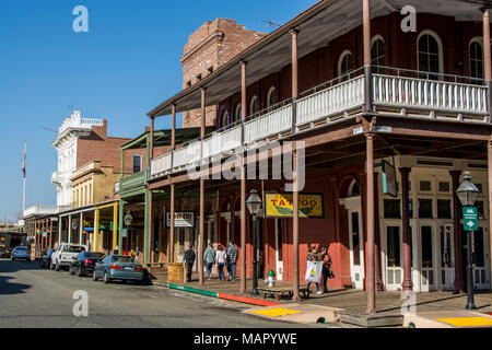 Old Sacramento State Historic Park, Old Sacramento centro storico, Sacramento, California, Stati Uniti d'America, America del Nord Foto Stock