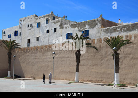 Vecchie mura della città, Essaouira, Sito Patrimonio Mondiale dell'UNESCO, Marocco, Africa Settentrionale, Africa Foto Stock