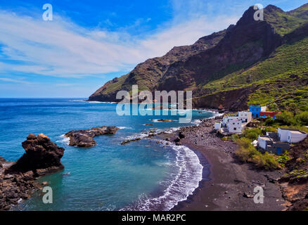 Roque Bermejo Beach, Anaga Parco Rurale, isola di Tenerife, Isole Canarie, Spagna, Atlantico, Europa Foto Stock