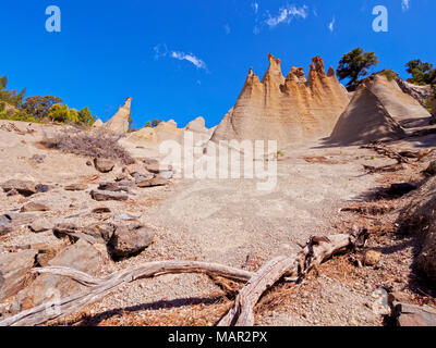 Paisaje Lunar, formazione di roccia, il paesaggio lunare, Vilaflor, isola di Tenerife, Isole Canarie, Spagna, Europa Foto Stock