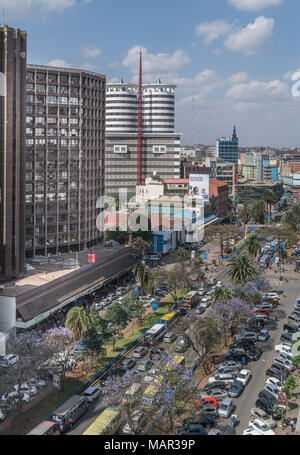 Kenyatta Avenue, Nairobi, Kenya, Africa orientale, Africa Foto Stock