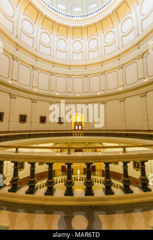 AUSTIN, Texas - MARZO 28, 2018 - Vista interna della Texas State Capitol Situato nel centro di Austin Foto Stock