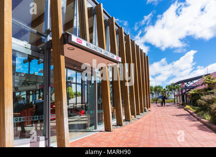 Nuova Zelanda Wellington Nuova Zelanda Wellington funivia Kelburn funivia stazione terminale esterno wellington nuova zelanda Isola del nord Foto Stock