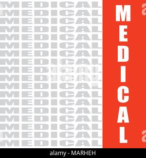 Parola di medico, il concetto di salute lo sfondo Illustrazione Vettoriale