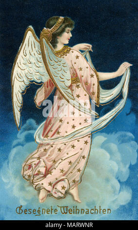 Christmas Angel su una nuvola, Foto Stock