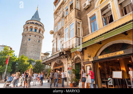 La Torre di Galata, Istanbul, Turchia Foto Stock