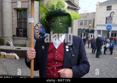 Il Montol Festival è un festival annuale di Penzance, Cornwall, Regno Unito, tenutasi il 21 dicembre Foto Stock