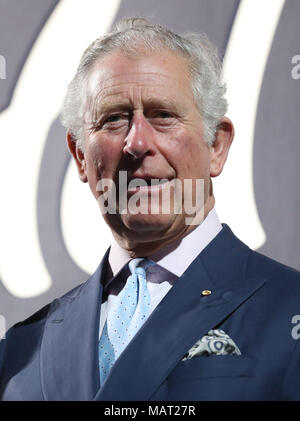 Il Principe di Galles durante i Giochi del Commonwealth cerimonia di apertura, al Carrara Stadium sulla Gold Coast, Australia. Foto Stock