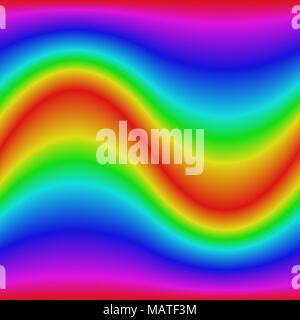 Buon gradiente onda arcobaleno background di design Illustrazione Vettoriale