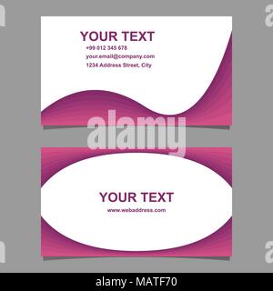 Abstract colorati wave design business card impostato Illustrazione Vettoriale