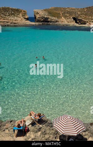 La Blue Lagoon, Malta Foto Stock