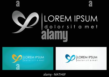 Amore astratto logo Illustrazione Vettoriale