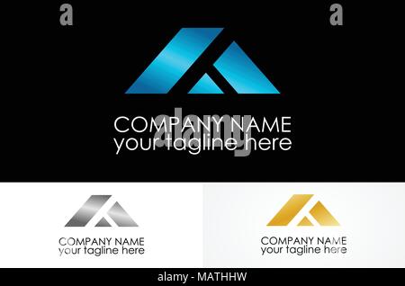 Lettera di un logo triangolo Illustrazione Vettoriale