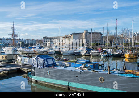 Bristol Floating Harbour Ovest dell'Inghilterra, Regno Unito Foto Stock