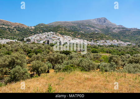 Bellissimo villaggio di montagna di Filoti sull isola di Naxos. La Grecia Foto Stock