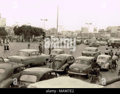 Place de France, Casablanca, Marocco. Estratto dal diario fotografico di un giovane soldato francese in Marocco Foto Stock