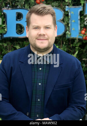 Mar 11, 2018 - James Corden frequentando Peter Rabbit UK Premiere di Gala, Vues West End, London Palladium in London, England, Regno Unito Foto Stock