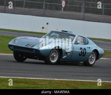 Matthew Moore, Austin Healey giamaicano, HRDC Allstars, Bosch, Silverstone, Northamptonshire, TCR UK weekend di gara, aprile 2018, British Racing e Sport Foto Stock