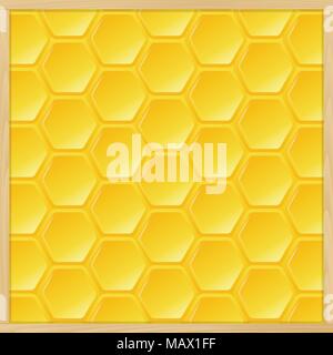 Telaio dall'alveare, sfondo vettoriale Illustrazione Vettoriale