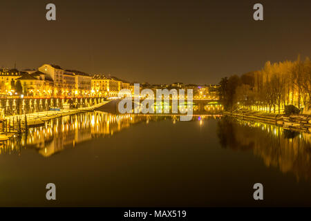 Ponte, panorama di Torino Foto Stock