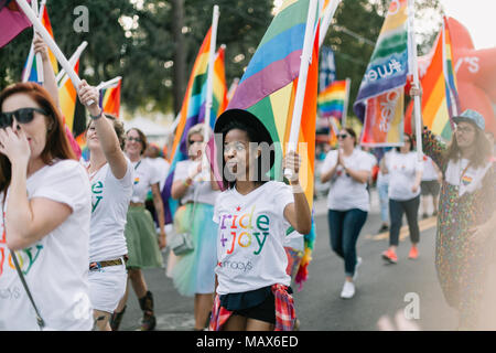 Macy's in Orlando Pride Parade 2016. Foto Stock