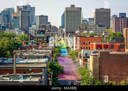 Vista di Montreal del villaggio Foto Stock