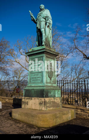 Statua del maresciallo di campo Federico Duca di York (da Thomas Campbell, 1839), il Castello di Edimburgo Esplanade, Scotland, Regno Unito Foto Stock