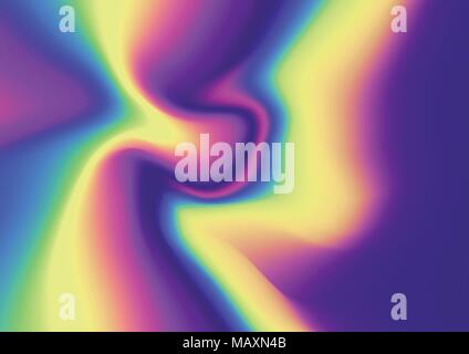 Abstract olio metallico swirl sfondo iridescente disegno vettoriale. Illustrazione Vettoriale