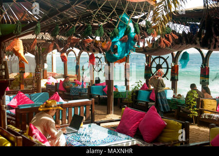 L'Egitto, la penisola del Sinai, Dahab, "amici" Ristorante Foto Stock