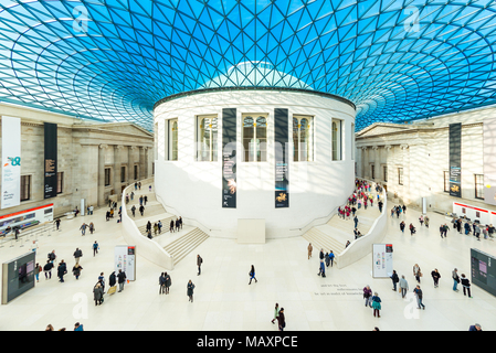 La Great Court del British Museum di Londra, Regno Unito Foto Stock