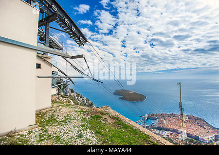 Stazione della Funivia sul Monte Sdr in Dubrovnik Croazia Foto Stock
