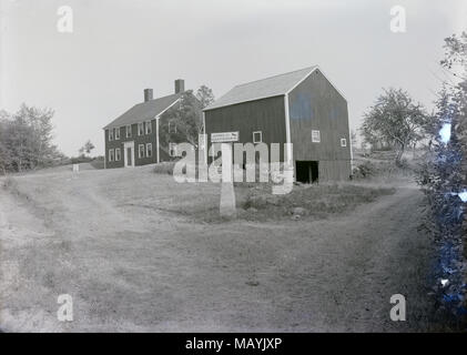 Antique c1910 fotografia, Home Farm in Troy, New Hampshire. Fonte: originale negativo di vetro Foto Stock