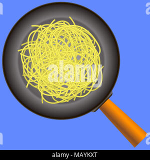 Bollito prodotto farinosa Spaghetti Foto Stock