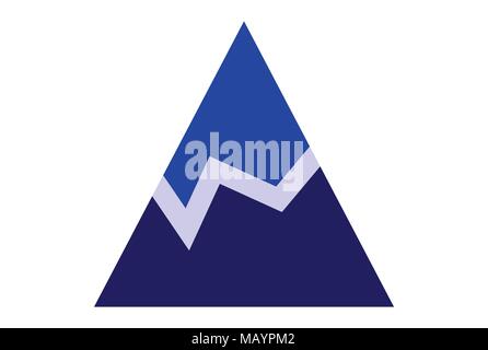 icona del logo astratto delle montagne Illustrazione Vettoriale