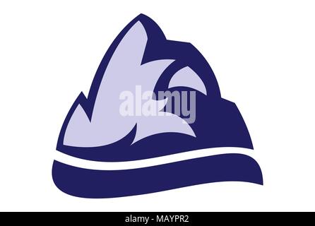 logo icona rock mountains Illustrazione Vettoriale