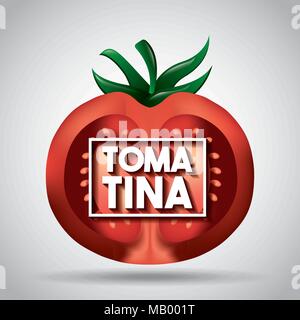 La Tomatina festival Illustrazione Vettoriale