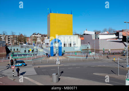 Ingresso al museo di Groninga, Groningen, Paesi Bassi. Foto Stock