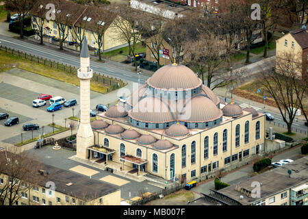 La Moschea Ditib-Merkez, Marxloh di Duisburg, ,della Renania settentrionale-Vestfalia, Germania Foto Stock