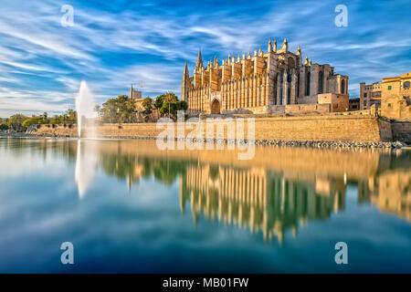 La Cattedrale La Seu in Palma de Mallorca Foto Stock