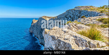 Vista panoramica sul Cap de Formentor in Maiorca Foto Stock