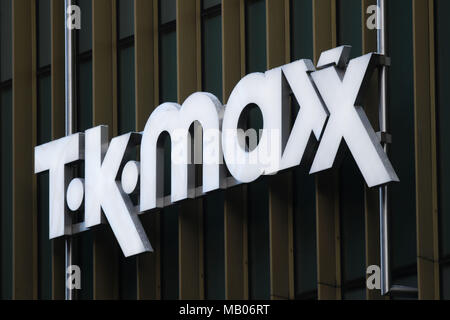 Tk Maxx shop segno logo. Foto Stock