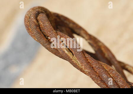 Verricello di traino in stretta fino Foto Stock